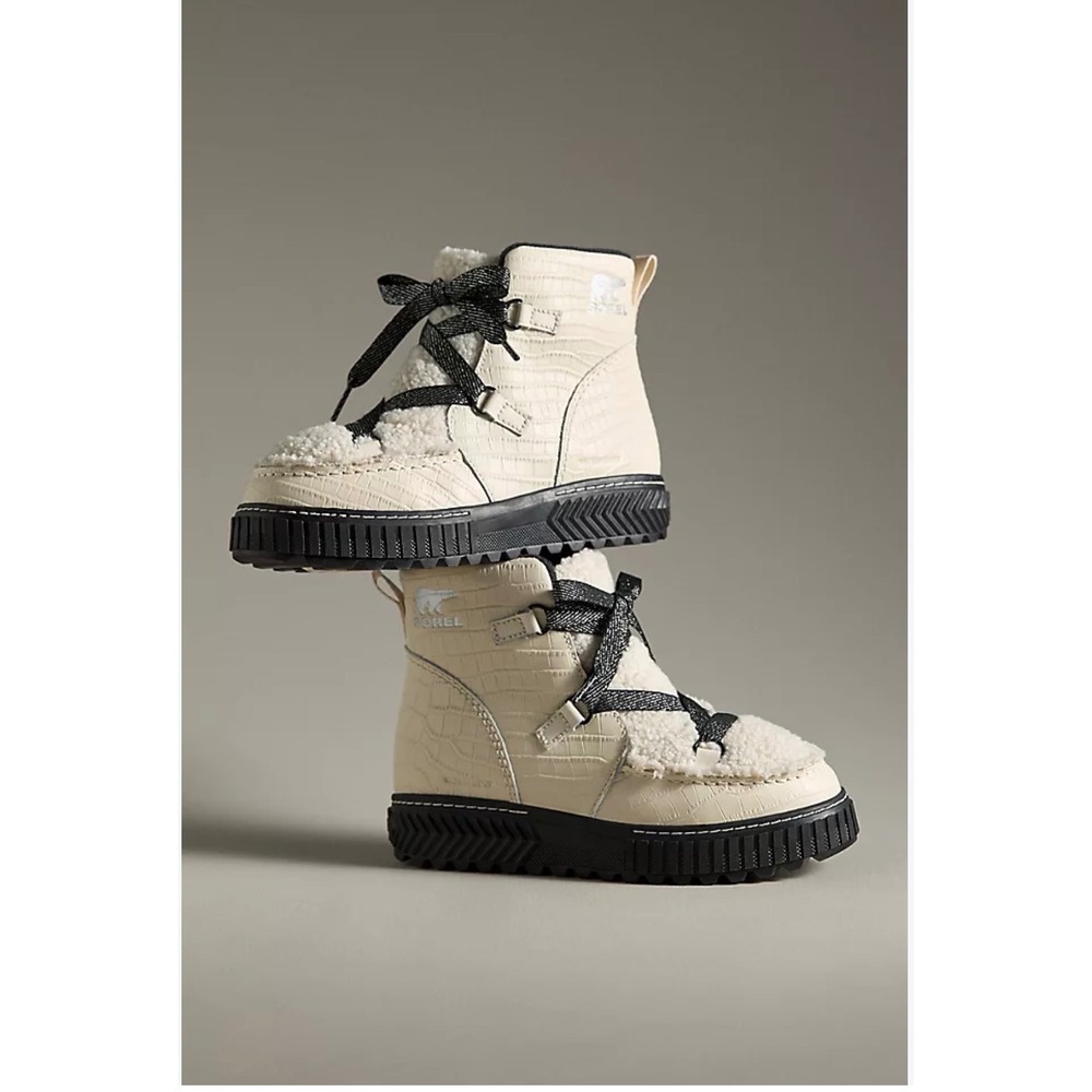 Sorel Ona Rmx Glacy Waterproof Insulated Boots Chalk Black Sold Out Womens 7.5